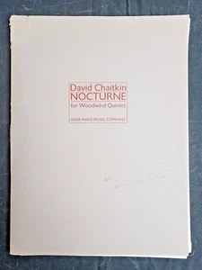 David Chaitkin Nocturne für Holzbläserquartett - Partitur und Stimmen - Bild 1 von 5