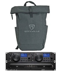 Reproductor multimedia Gemini CDX-2250i doble de dos cubiertas montaje en rack DJ CD/MP3/USB + mochila - Imagen 1 de 12