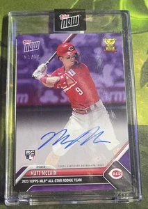 Matt McLain - 2023 Topps Now RC-10C On Card Auto Purple /25 - Reds - Picture 1 of 3