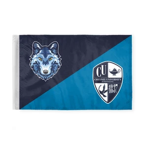 Bandera de motocicleta Cheyney Wolves CU 6 x 9 - manga poste de 3/8" - bandera de bicicleta solamente - Imagen 1 de 5