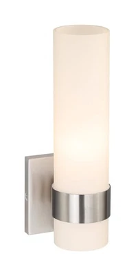 Wall Light ADA Wall Sconce with Opal Cylinder Glass in Brushed Nickel, Bathro... - Image 1 of 4