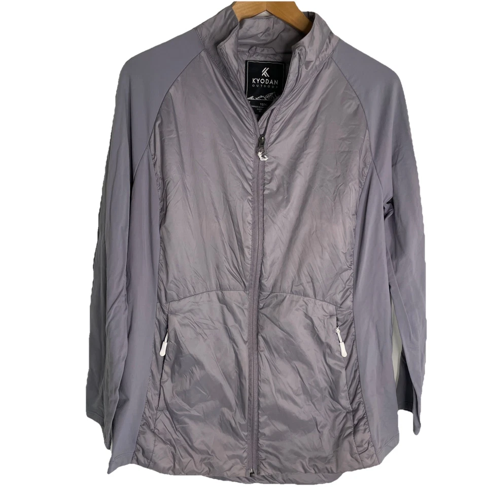 Kyodan Outdoor Full Zip Jacket Hybrid Lavender Womens XL Mock Neck Zip Pkts - Image 1 of 4