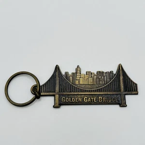 Golden Gate Bridge San Francisco Skyline Metal Keychain Souvenir - Picture 1 of 3