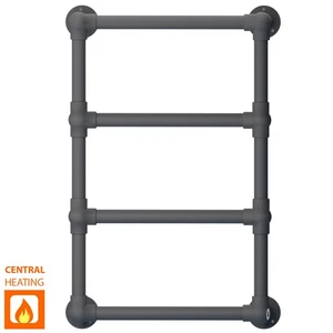 Traditional Charlotte Towel Radiator 500 mm Width Anthracite Central Heating Rad - Picture 1 of 10