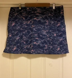 Columbia Women’s Skort Fish Print Elastic Waist Zipper Pockets Sz XL - Picture 1 of 16