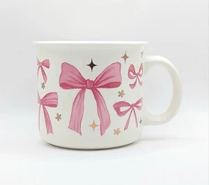 Coquette Pink Bows Kaffee Tee Becher Tasse 16 Unzen Keramik Geschenk für sie von Dwell Studio - Bild 1 von 8