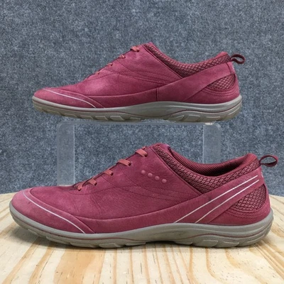 ECCO Shoes Womens 38 Burgundy Arizona Casual Sneakers Leather Comfort Lace Up - Image 1 of 4