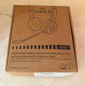 Jabra Evolve 65 UC Stereo Link 370 Wireless On-Ear Headset - Black 6599-829-409 - Bild 1 von 5