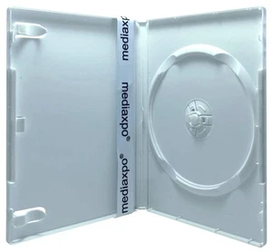 100 PREMIUM STANDARD Solid White Color Single DVD Cases (Professional Use) - Bild 1 von 3