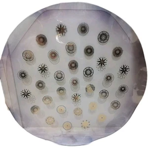 Vintage Dorothy Thorpe Glama Glass Atomic Starburst Platter Tray Plate Large 14” - Picture 1 of 6