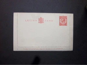 GB Postal Stationery 1917 KGV 1d carmine Letter Card unused H&B LCP7 - Picture 1 of 2