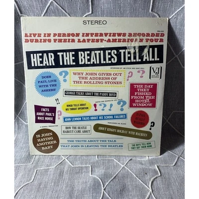 VTG BEATLES VINYL Hear The Beatles Tell All SEALED SHRINK Record Vee Jay PRO202 - Image 1 of 4