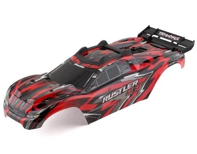Traxxas 67178 - Rustler 4X4 Pre-Cut Body, Red - Image 1 of 2