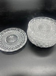 Anna Hutte Bleikristall German 24% Lead Crystal Coasters Set Of 6 Handmade - Picture 1 of 5