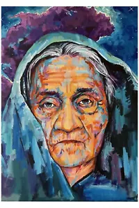 Maria Sabina at The Pilar of creation print 18x12 Original art made by Xilberto - Picture 1 of 1