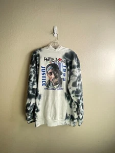 Chemistry Men's White Gray Tie Dye Poetic Justice Hoodie & Sweatshirt Size XL - Picture 1 of 5