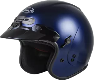 GMAX GM 32 Solid Motorcycle Helmet w/Sun Shield XL Blue G1320497 - Picture 1 of 1