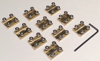  10 Schienenverbinder 19mm lang für Gartenbahn Spur G mit Edelstahlschrauben NEU - Bild 1 von 3