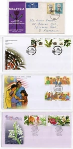 1966 - 2008 Malaysia Various First Day Covers (Four) with Enclosures - Picture 1 of 2