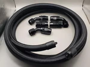 Kit de accesorios de manguera de línea de combustible de aceite CPE trenzado de acero inoxidable de nailon de 12 pies LEER - Imagen 1 de 3