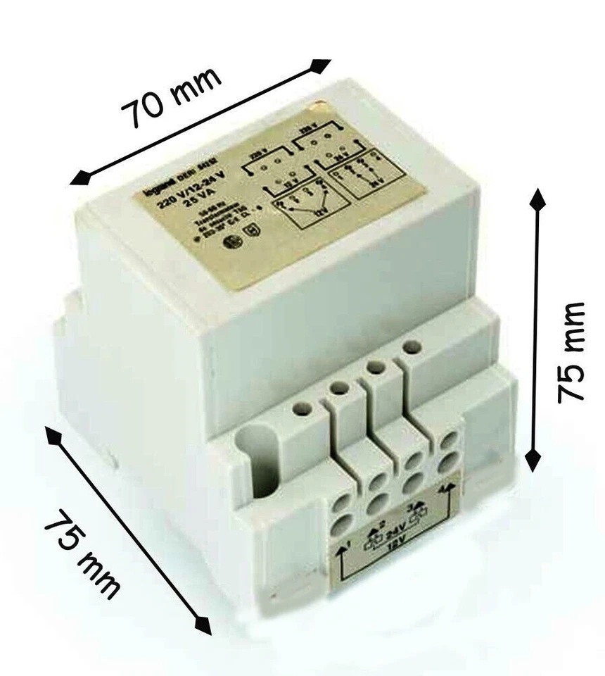 Transformateur sécurité LEGRAND 04252    220Volts  12/24Volts  25VA - Photo 1/1