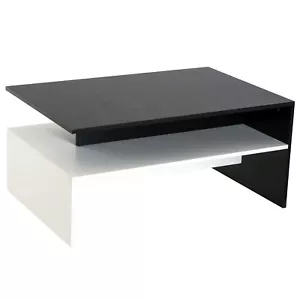 2 Tier Modern Living Room Tea Coffee Table with Storage Shelves - Picture 1 of 12