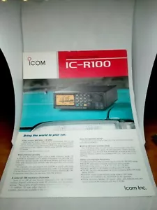 ICOM IC-100 BROCHURE ORIGINALE RADIO HF AMPLIFICATORE RIVISTA VINTAGE VHF UHF - Foto 1 di 3
