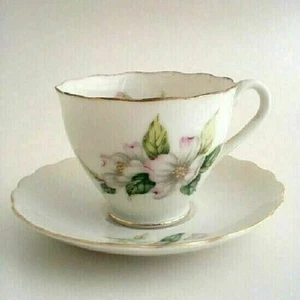 Juego de tazas y platillos de té rosa silvestre rosa y blanco Japón - Imagen 1 de 3