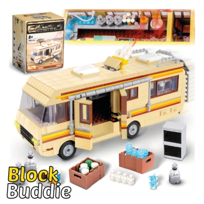 MARKENLOS Breaking Bad RV Wohnwagen Heisenberg Jesse MOC - 986 Teile - Klemmbaustein
