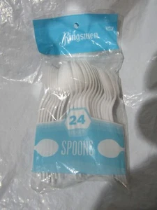 Kingsmen lot of 48 White Plastic Disposal Spoon by Maryland Plastic, Inc - Picture 1 of 1