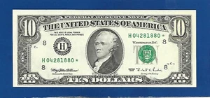 1995 CH/CU $10 ST. LOUIS STAR NOTE SERIAL #H04281880* - Picture 1 of 1