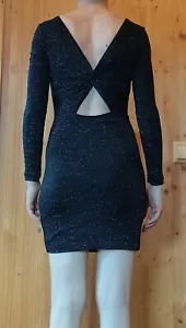 Vintage Party Kleid S, 36 Glitzer Eng Kurz Sexy Abendkleid, Figurbetont elegant - Bild 1 von 10