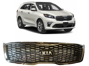NEW FOR SORENTO 2019 2020 UPPER GRILLE RADIATOR FRONT BUMPER CHROME MESH GRILL - Picture 1 of 3
