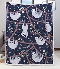 Sloth Blanket Kids Throw Blanket with Super Cute Sloth Pattern Sloth Gift for...