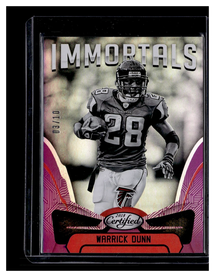 2018 Panini Certified Mirror Purple #111 Warrick Dunn  /10 - Image 1 of 2