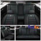 Standard Edition 5-Seats Car Seat Covers Interior Pad Pu Leather Seat Cushion Us