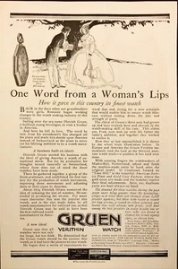 Reloj Gruen Verithin 1917 modelo octalin Cincinnati OH anuncio impreso antiguo - Imagen 1 de 6