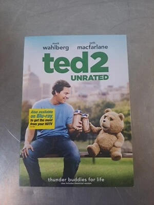 NEW - Ted 2 Unrated (DVD, 2015) Mark Wahlberg / Seth Macfarlane - W/ Slip Cover - Image 1 of 4