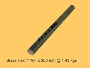 Brass Hex 1" A/F x 300 mm-Steam-Mill-Lathe-Engineering - Picture 1 of 1