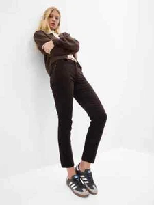 Pantalones de mezclilla vintage de terciopelo GAP de altura media, marrones, mezcla algodón, talla 31, nuevos con etiquetas - Imagen 1 de 3