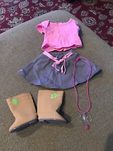 American Girl Just Like Me Outfit 18” Dolls With Boots & Necklace (BH)