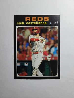 2020 TOPPS HERITAGE HIGH NUMBER NICK CASTELLANOS ACTION IMAGE CUBS REDS PHILLIES - Image 1 of 2