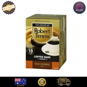 The House of Robert Timms Gold Colombia Coffee Bags 18 Pack - Premium Colombian - Picture 1 of 3