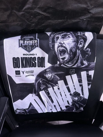 Los Angeles LA Kings Oilers Danault Towel 2023 Stanley Cup Playoffs Game 4 Cover
