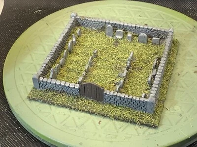 15mm Handpainted Walled Cemetery - Image 1 of 4