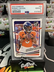 2023 Panini Donruss Variazione Russell Carrington Wilson PSA 10 POP 1 ๐ SSP - Foto 1 di 2