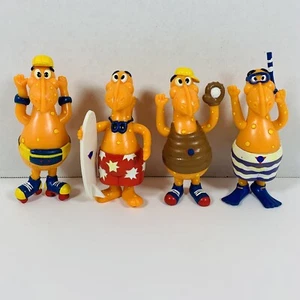 CHEESASAURUS REX Kraft 1991 Dinosaur 4 Toy LOT 4 5" Scuba Surfer Baseball Skater - Picture 1 of 8