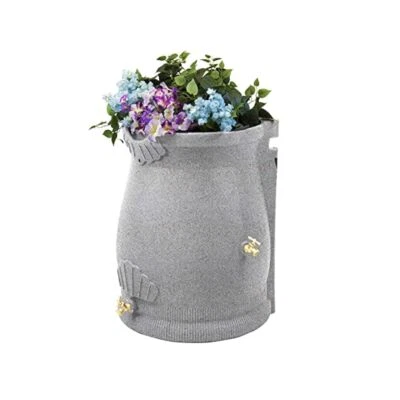 Barril de lluvia 50 galones, urna maceta con grifo para sistema de riego de jardín Foto 1 de 4