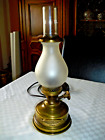 Mosiężna lampa stołowa szklany cylinder art lampa naftowa lampa okrętowa American Coop