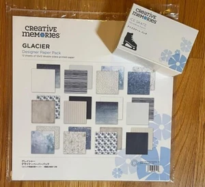 Creative Memories Bundle - Glacier Paper Pack & Ice Skate Decorative Punch - New - Picture 1 of 1